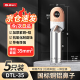 QLG（强力）铜铝鼻子DTL-35 正国标铜铝接线端子铜鼻子 电缆过渡接头线耳线鼻子裸端头【5只/包】