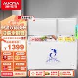 澳柯玛（AUCMA）家用大容量双温冰柜商用两用双箱冷藏冷冻卧式冷柜全铜管节能省电囤货冰箱 BCD-302CNE | 302L