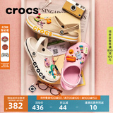 CROCS卡骆驰贝雅卡骆班洞洞鞋轻便耐磨拖鞋一脚蹬休闲鞋|205089 白/深蓝-126（含智必星） 36 /37(220mm)