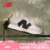 NEW BALANCE NB327官方夏季休闲鞋男鞋女鞋情侣舒适增高鞋百搭潮流厚底运动鞋 米灰色/白色 MS327FE 38 (脚长23.5cm)