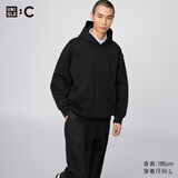 优衣库宽松连帽卫衣/长袖男女装合作款/运动482309 486124 482309/09黑色 L