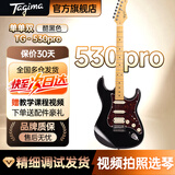 Tagima电吉他塔吉玛TG510 530 635单摇单单双男女初学者入门电吉他套装 39英寸单单双丨BK酷黑色丨T635PRO