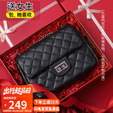 viney牛皮包包女包品牌链条包轻奢单肩斜挎包生日七夕情人节礼物送女友