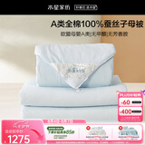 水星家纺蚕丝被100%蚕丝子母被子冬被冬季加厚被芯约10.2斤220cm×240cm