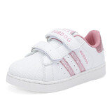 巴布豆（BOBDOG）童鞋春春秋新款韩版儿童小白鞋女宝宝板鞋男童休闲运动鞋 白/浅藕粉 29 适合脚长17.8cm