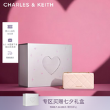 CHARLES&KEITH质感菱格链条小方钱包女包包女包生日七夕礼物送女友CK6-10680924 SOFT PINK浅粉色 XS