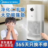 美的（Midea）房间二手烟抽烟除烟味除菌除病毒灰尘甲醛去厨房油烟除异味 室内棋牌室办公室空气净化器去除烟味 大空间净化【建议抽烟人数4-8】