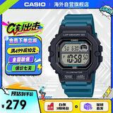 卡西欧（CASIO）时尚经典小方块多功能持久电力休闲男士运动手表 WS-1400H-3AVDF