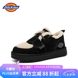 Dickies女士雪地靴舒适休闲平底鞋加绒加厚棉鞋 黑色 38 