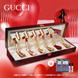 古驰【七夕情人节礼物】送老婆 gucci口红礼盒套装送女友老婆生日礼物 6支装  赠佳人（卡槽礼盒）