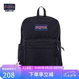 JANSPORT杰斯伯书包轻便双肩包男女旅行包简约背包电脑包学生校园 4QUT008爵士黑-侧边袋