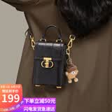 YUYULA牛皮包包女包斜挎手机包时尚迷你单肩包生日七夕情人节礼物送女友