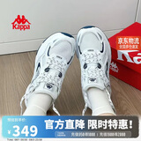 卡帕（Kappa）官方羽翼背靠背老爹鞋女夏季透气增高休闲运动鞋子女 经典白 39