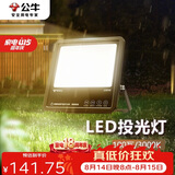 公牛（BULL）LED投光灯户外路灯庭院灯露营灯 IP65防水高亮度100W-3000K暖白光