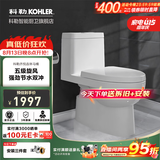 科勒（KOHLER）齐悦连体马桶家用五级旋风虹吸节水坐便器抽水缓降座厕28866 可置物升级款-1级水效马桶 305/300mm