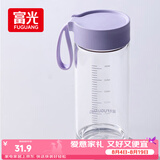 富光玻璃杯高硼硅玻璃水杯子女生便携牛奶咖啡刻度高颜值茶杯480ml