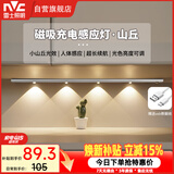 雷士（NVC）波纹猫眼感应灯带自粘橱柜灯磁吸入户玄关充电LED氛围灯银色60cm