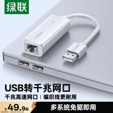 绿联USB3.0转接网口千兆有线网卡转RJ45网口 网线转接头【编织款】 适用笔记本台式机外置扩展坞转换器