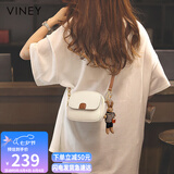 viney牛皮包包女包迷你小圆包洋气单肩斜挎包生日七夕情人节礼物送女友