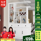 凯帝格（CADEFE） 玄关柜客厅隔断柜进门入户门厅柜酒柜装饰柜一体间厅柜双面屏风 白色1.21米