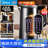 美的（Midea）电热水壶烧水壶自动断电316L母婴级不锈钢1.7L大容量恒温水壶多段调温彩屏触控调奶器SHE1750