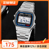卡西欧（CASIO）手表 小春同款 情侣经典复古小方块 时尚学生表小金表情人节礼物 A158WA-1D 店主主推