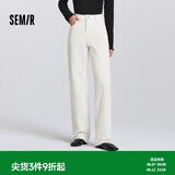森马（Semir）森柔|牛仔裤女春季做旧浅色长裤女生显瘦时尚直筒裤103125124013A