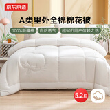 京东京造【里外全棉】100%新疆棉花被子四季通用纯棉被芯 春秋被2.2x2.4m