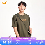 361°t恤短袖夏季男女同款透气宽松印花圆领运动休闲服632623109-5