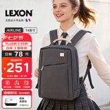 乐上（LEXON）双肩包女14英寸商务笔记本电脑包时尚休闲书包通勤旅行背包银河灰