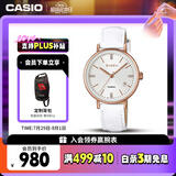 卡西欧（CASIO）手表女SHEEN商务皮带石英考试日韩表七夕礼物SHE-4048PGL-7A