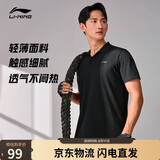 李宁速干凉爽POLO衫丨男子夏季舒适透气通勤短袖T恤APLU253