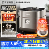 苏泊尔（SUPOR）电饭煲4-5人有钛0涂层不锈钢4升大容量不粘球釜远红外柴火饭家用多功能智能电饭煲F40HC1869