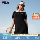斐乐 杨幂同款|斐乐官方女装编织连衣裙2025夏季新款时尚修身POLO裙子 传奇蓝-NV M 165/84A/M