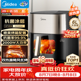 美的（Midea）空气炸锅 蒸烤一体 可视窗口 上下双热源免翻面 多功能家用 实用大容量6L 金属内腔KZC6054