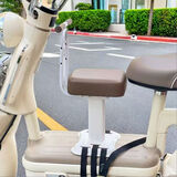 宝钺电动车儿童座椅前置电瓶摩托车小孩安全宝宝凳子带娃坐椅 加厚大悍马白单座+扶手