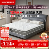 顾家家居（KUKA）梦想垫PLUS 2cm天然乳胶床垫专利深睡席梦思梦想垫1016 1.8x2米