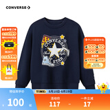 Converse匡威儿童上衣秋季新款男童套头卫衣时尚女童圆领上衣 藏青蓝 160 /76 【建议身高152-158cm】
