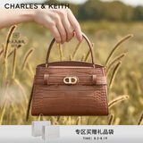 CHARLES&KEITH鳄鱼纹手提包斜挎婚包包女包生日礼物送女友CK2-50270880-1