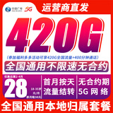 中国广电29元流量卡全国通用移动网络手机卡电话卡上网卡大王卡非19长期无限永久终身 仅发山东收货地址28元420G+400分钟全国通用