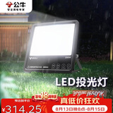 公牛（BULL）LED投光灯户外路灯庭院灯广告牌灯露营灯 IP65防水200W-6500K白光