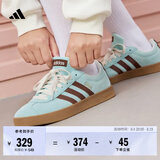 adidas「T头鞋」VL COURT CLASSIC板鞋德训鞋男女阿迪达斯轻运动 浅闪光蓝/棕色/淡绿 (推荐女生买小半码)   38