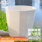 寿禾 花盆特大号大型绿植加厚塑料盆栽容器 超大号木里盆-杏色