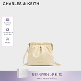 CHARLES&KEITH迷你菱格流浪包单肩斜挎双肩包包女包七夕礼物送女友CK2-60782390 【S号】Butter Yellow奶油黄色 S