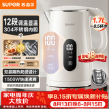 苏泊尔（SUPOR）1.7L显温度烧水壶304 不锈钢 多段调温保温 母婴冲奶粉器电热水壶 恒温水壶 SW-17J85A