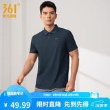 361°polo衫男2026年夏季新款休闲透气短袖情侣运动翻领t恤女父亲节 【推荐】【男款】深墨蓝 L