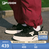 FILAFUSION 斐乐潮牌女鞋【章昊同款】帆布鞋女运动鞋滑板鞋 黑/奶白-BG 37.5