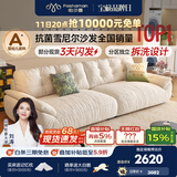 帕沙曼云朵沙发布艺可拆洗小户型客厅奶油风雪尼尔沙发多功能 2630ZF 【全拆洗款】2.8米大双人位#2900ZF 猫抓布TY91: 羽绒+轻弹棉+紫罗兰+竹炭海绵