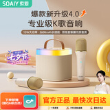 索爱（soaiy）SK2Pro话筒麦克风k歌麦克风音箱一体机无线蓝牙音响唱歌神器家庭ktv音响套装无线麦克风家用送女生