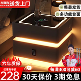 大海边智能床头柜2026新款卧室实木边柜免安装简约带锁置物储物柜收纳柜 卡其 无线充+智能三色灯+密码锁 宽40*深40*高48【悬浮感应灯带】